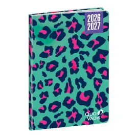 Agenda ann&eacute;e scolaire 2026-2027 Hebdocolor 15 - Semainier Horizontal Fran&ccedil;ais - Canopy Panth&egrave;re - 12 mois de ao&ucirc;t &agrave; juillet - 10x15 cm - Quo Vadis photo du produit