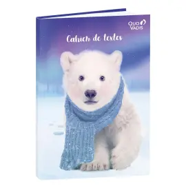 Cahier de textes Fran&ccedil;ais Mes potes &agrave; pattes mignons Ourson boreal - Journalier - 15x21 cm - Papier Clairefontaine blanc - Fabrication fran&ccedil;aise - Quo Vadis photo du produit