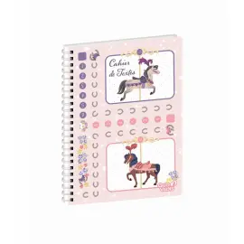 Cahier de textes spiral&eacute; Fran&ccedil;ais Louise & Arthur carrousel Journalier - 15x21 cm - Papier Clairefontaine blanc - Fabrication fran&ccedil;aise - Quo Vadis photo du produit