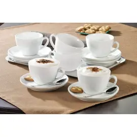 6 Tasses &agrave; cappuccino 'Bistro', blanc - Esmeyer photo du produit
