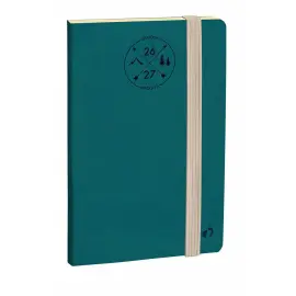Agenda 16 mois 2026-2027 Horizontal 24 SD Prestige - Semainier Horizontal Multilingue - Everest Vert - 16 mois de septembre &agrave; d&eacute;cembre - 16x24 cm - Quo Vadis photo du produit