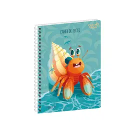 Cahier de textes Spiral&eacute; Fran&ccedil;ais Marguy Enfants Bernard l'ermite Journalier - 15x21 cm - Papier Clairefontaine blanc - Fabrication fran&ccedil;aise - Quo Vadis photo du produit