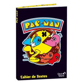 Cahier de textes Fran&ccedil;ais Pac man Game Journalier - 15x21 cm - Papier Clairefontaine blanc - Fabrication fran&ccedil;aise - Quo Vadis photo du produit