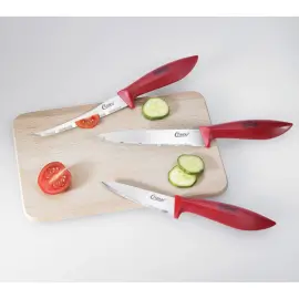 3 couteaux, rouge - Clauss photo du produit
