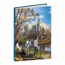 Agenda ann&eacute;e scolaire 2026-2027 Eurotextagenda - Journalier - Multilingue - Cities New York - 12 mois de ao&ucirc;t &agrave; juillet - 12x17 cm - Quo Vadis photo du produit