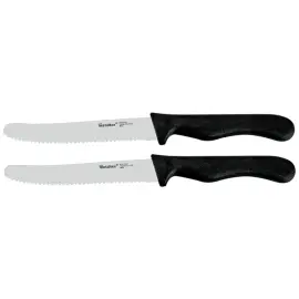 2 Couteaux pour casse-cro&ucirc;te Basic, noir - Metaltex photo du produit