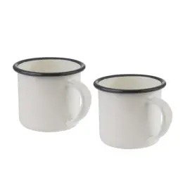 2 Tasses &agrave; anse &eacute;maill&eacute;e, 350 ml - APS photo du produit