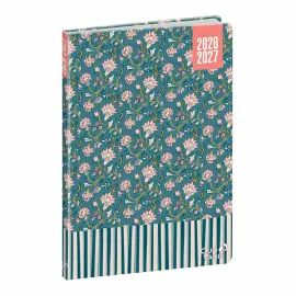 Agenda ann&eacute;e scolaire 2026-2027 Hebdocolor 21 - Semainier Horizontal Fran&ccedil;ais - Canopy Fleurs - 12 mois de ao&ucirc;t &agrave; juillet - 15x21 cm - Quo Vadis photo du produit