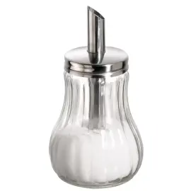 Sucrier avec tube doseur, acier inoxydable/verre - APS photo du produit