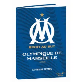 Cahier de textes Fran&ccedil;ais Olympique de Marseille Logo - Journalier - 15x21 cm - Papier Clairefontaine blanc - Fabrication fran&ccedil;aise - Quo Vadis photo du produit