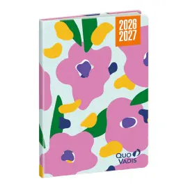 Agenda ann&eacute;e scolaire 2026-2027 Hebdocolor 15 - Semainier Horizontal Fran&ccedil;ais - Canopy Abstrait - 12 mois de ao&ucirc;t &agrave; juillet - 10x15 cm - Quo Vadis photo du produit