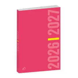 Agenda ann&eacute;e scolaire 2026-2027 Eurotextagenda Journalier Multilingue Welcome Rose - 12 mois de ao&ucirc;t &agrave; juillet - 12x17 cm - Papier Clairefontaine blanc - Fabrication fran&ccedil;aise - Quo Vadis photo du produit