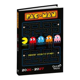 Agenda ann&eacute;e scolaire 2026-2027 Eurotextagenda - Journalier Multilingue - Pac man Ghost - 12 mois de ao&ucirc;t &agrave; juillet - 12x17 cm - Quo Vadis photo du produit