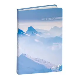 Agenda ann&eacute;e scolaire 2026-2027 Eurotextagenda Recycl&eacute; - Journalier - Multilingue - Respire - Montagne - 12 mois de ao&ucirc;t &agrave; juillet - 12x17 cm - Quo Vadis photo du produit