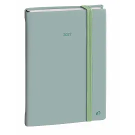 Agenda 2027 Daily 21 Color - Journalier Multilingue - Pastel Vert clair - 12 mois de janvier &agrave; d&eacute;cembre - 15x21 cm - Papier Clairefontaine blanc - Fabrication fran&ccedil;aise - Quo Vadis photo du produit