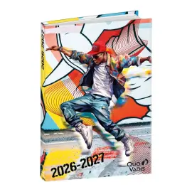 Agenda ann&eacute;e scolaire 2026-2027 Eurotextagenda - Journalier - Multilingue - Graffiti - Breakdance - 12 mois de ao&ucirc;t &agrave; juillet - 12x17 cm - Quo Vadis photo du produit