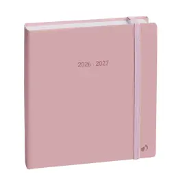 Agenda ann&eacute;e scolaire 2026-2027 Ex&eacute;cutif Septembre Color - Semainier Planning - Multilingue - Pastel Rose clair - 13 mois de ao&ucirc;t &agrave; ao&ucirc;t - 16x16 cm - Quo Vadis photo du produit