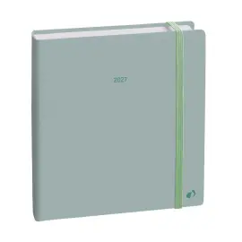 Agenda 2027 Ex&eacute;cutif Color - Semainier Planning Multilingue - Pastel Vert clair - 13 mois de d&eacute;cembre &agrave; d&eacute;cembre - 16x16 cm - Papier Clairefontaine blanc - Fabrication fran&ccedil;aise - Quo Vadis photo du produit