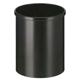 Poubelle m&eacute;tal 15L-noir photo du produit