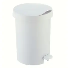 Poub. &agrave; p&eacute;d. en plast 5L BLANC photo du produit