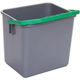Seau 6L GRIS anse VERTE photo du produit