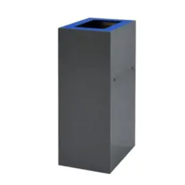 Benne tri s&eacute;lectif Modus 60L gris couvercle bleu - Boma photo du produit
