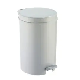 Poub. &agrave; p&eacute;d. plast 12L BLANC photo du produit