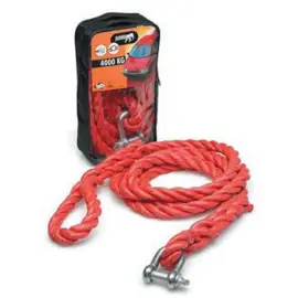 Corde de remorquage Jumbo - 4000 kg - avec manille - Rouge - IWH photo du produit