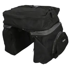 FISCHER Sacoche pour porte-bages de v&eacute;lo, 3 sacs, noir photo du produit