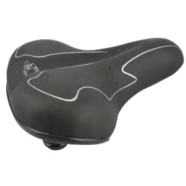 FISCHER Selle pour v&eacute;lo de randonn&eacute;e Elastomer, noir / blanc photo du produit