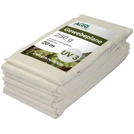 AGRIplus B&acirc;che toile avec oeillets, 4 x 6 m, 250 g/m2, bleu photo du produit