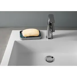 metaltex Porte-savon Gravity-Soap, gris photo du produit