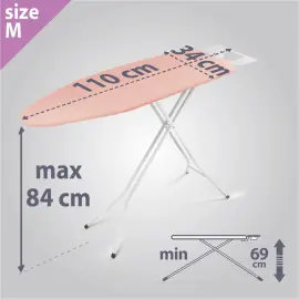 metaltex Table &agrave; repasser Kuma, blanc photo du produit
