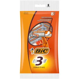 Rasoir jetable 3 Sensitive - Pour hommes - Pack de 8 - Bic photo du produit