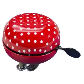 FISCHER Sonnette pour guidon de v&eacute;lo Maxi, rouge / blanc photo du produit