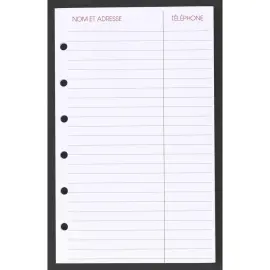 Feuilles adresse 0914 Recharge Tranche dor&eacute;e - 8,7x13,6 cm - Lign&eacute;es - Quo vadis photo du produit