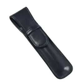 Etui 1 stylo - Rabat cuir Satiny - 16,5x5x1 cm - Quo Vadis photo du produit