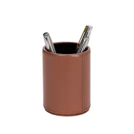 Pot &agrave; crayons - Cuir Satiny - 10x7 cm - Quo vadis photo du produit