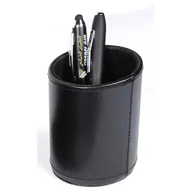 Pot &agrave; crayons - Cuir Satiny - 10x7 cm - Quo vadis photo du produit
