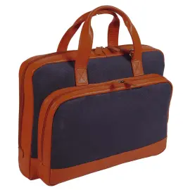 Sacoche double poches - Cuir S1829 - 39x28x11 cm - Quo vadis photo du produit