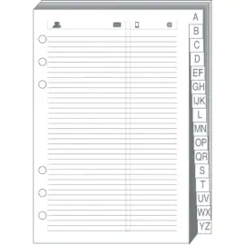 R&eacute;pertoire tel T17 blanc recharge - 10x17 cm - Lign&eacute;es - Quo vadis photo du produit