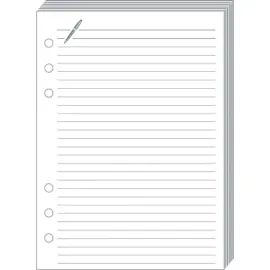 Fiches notes T17 blanc recharge - 10x17 cm - Lign&eacute;es - Quo vadis photo du produit