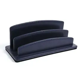 Trieur cuir demi rond Satiny - 26x10,5x10,5 cm - Quo Vadis photo du produit