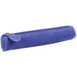 Trousse mini ronde - Cuir Velours - 17x3,5 cm - Quo vadis photo du produit