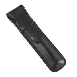 Etui 1 stylo - Rabat cuir Satiny - 16,5x5x1 cm - Quo vadis photo du produit
