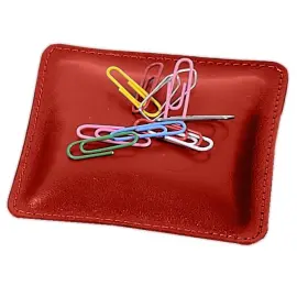 Coussin &agrave; trombones - Cuir Satiny - 10x10x2,5 cm - Quo vadis photo du produit