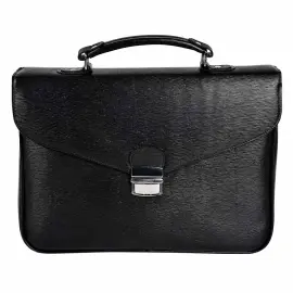Sacoche fermoir metal - Cuir Eaton - 30x27x05 cm - Quo Vadis photo du produit