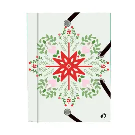 Mini chemise 3 rabats &eacute;lastique Noel - 12x16 cm - Quo vadis photo du produit