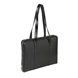 Sacoche grande anse - Cuir Satiny - 38x28,5x5 cm - Quo vadis photo du produit