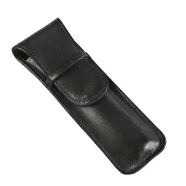 Etui 2 stylos &agrave; rabat - Cuir Satiny - 16x2,5x0,8 cm - Quo vadis photo du produit